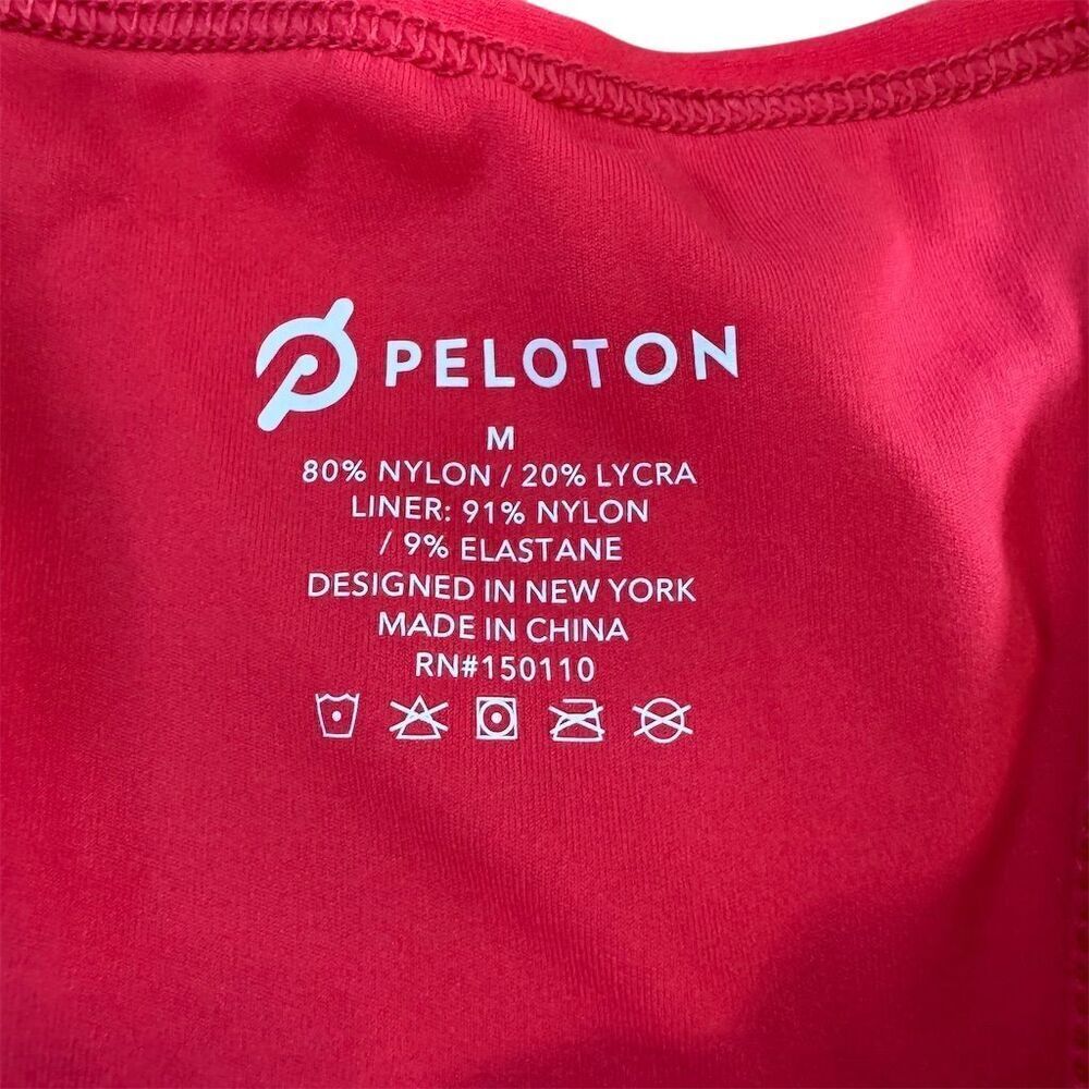 Peloton Women's Racerback Sports Bra Red Olympic Line Size Medium - Picture 6 of 9